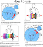 ALEVMOOM Upgraded Portable Collapsible Folding Stool with Cushion Retractable Telescoping Stool for Adults Sturdy Capacity 440lbs Camping Stool for Outdoor Hiking Garden BBQ with Bag