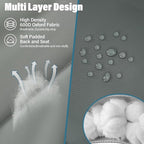 Oversized High-Back Camping Chairs with Pillow, Dual Cup Holders & Cooler Bag - Heavy Duty Foldable Outdoor Chair for Adults4PC (1, BLUEGREY-3PC -Set)