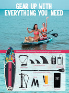10’6’’ Portable Inflatable Stand Up Paddle Board (SUP) for Adults and Youth with Non-Slip Deck – Complete Accessories Kit, Perfect for Fishing, Yoga, Fitness & Family Fun