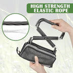 Camping Stool Pocket Chair, Lightweight Portable Stool with Shoulder Strap, Capacity 220lbs for Adults Outdoor Hiking Fishing Travel-Large Grey