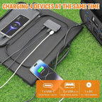 100W Portable Solar Panel for Power Station Generator, iPhone, Galaxy, Tablets, Foldable Solar Charger with USB QC 3.0/USB C/18V DC, IPX4 Waterproof Solar Panels for Camping Outdoor Van RV Trip