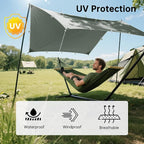 FREE SOLDIER Camping Tarp Waterproof Portable Multifunctional Outdoor Traveling Awning Backpacking Shelter Rain Tarp (Bean Green 10×10.5ft)