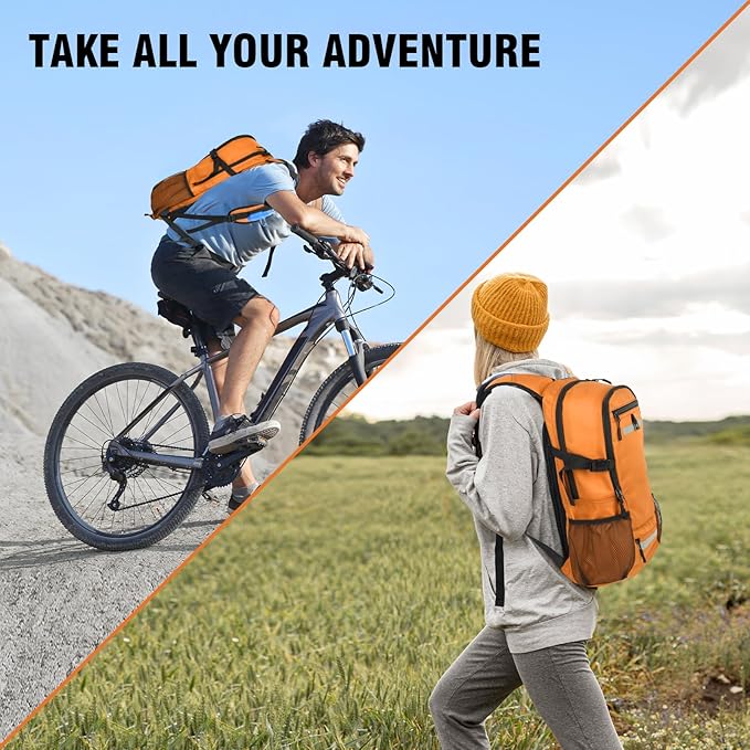 Zavothy 18L Multipurpose Hiking Backpack with 3L Water Bladder – Durable Hydration Backpack with Insulated Bladder Compartment, Hidden Helmet Holder & Rain Cover – for Hiking, Commuting, and Camping