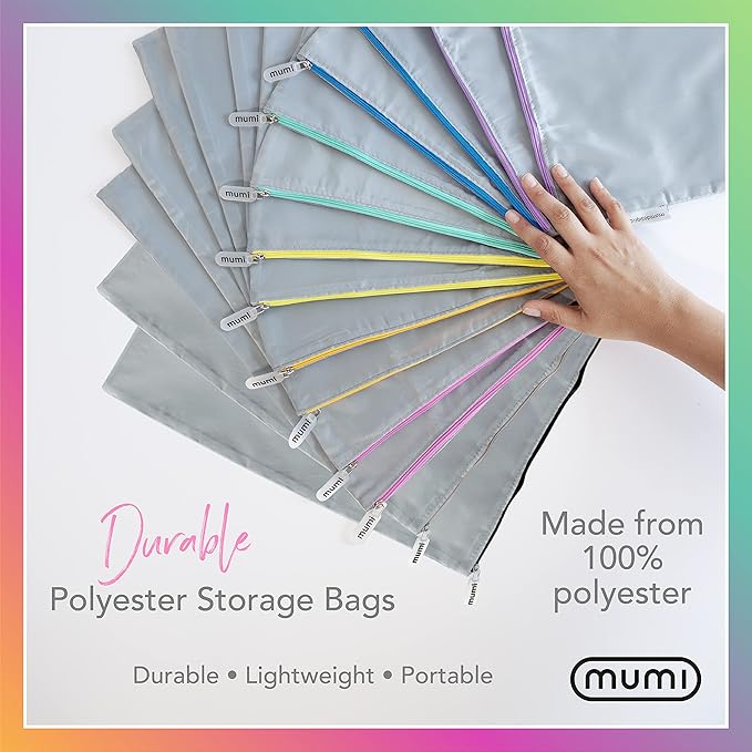 MUMI Travel Shoe Bags Set of 2 – Waterproof Shoe Bag for Travel, Gym, Storage, Packing – Lightweight Shoe Travel Bags for Suitcase, Closet, Backpack – Travel Shoe Organizer for Men and Women (Pink)