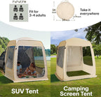 Alvantor Screen House Gazebo, 6-10-15 Person Pop Up Igloo Screened Canopy Tent with Mosquito Netting Sides, Instant UV Resistant Sun Shelter for Garden, Patio, Backyard