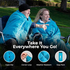 Puffy Blanket for Cold Weather - Down Camping Blanket with Sustainable Insulation, Lightweight & Warm Outdoor Camping Quilt, Water-Resistant, Compact & Packable