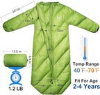 T40 Toddler Sleeping Bags Boys Girls | Ages 2-4 | Puffy Kids Sleeping Bag Camping Sleepovers |up to 46 in| Lightweight Compact Comfort for Indoor Outdoor Machine Washable