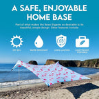 Neso Gigante - Portable Beach Tent - Ideal to Enjoy with Family and Friends - UPF 50+, Water-Resistant, and Lightweight - Flamingos, 11' x 11'