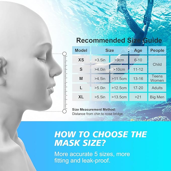 Devilfish Full Face Snorkel Mask Adults, Dry Top System Snorkeling Set with Foldable Sunglasses, 180 Degree Panoramic View Snorkel Gear, Scuba Diving Masks Anti-Leak & Anti-Fog