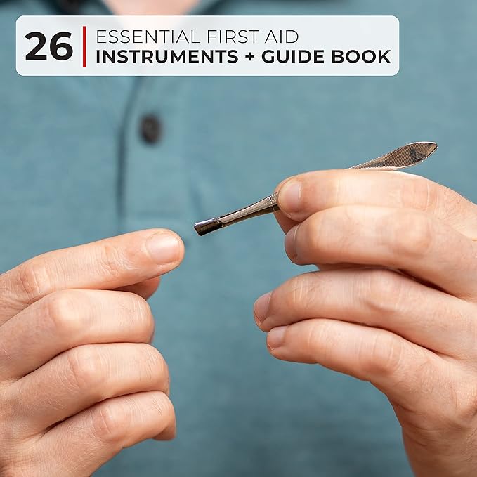 Thrive Home Essentials First Aid Kit (291 Pieces) - First Aid Bag with Multi-Sized Bandage, Gauze, Wipes, Scissors, Gloves, Tape, Ice Pack and More