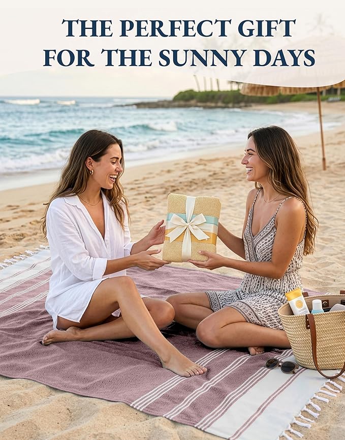 LANE LINEN Large Pool Towels, XL Beach Towel, Pre-Washed, No Shrink, Quick Dry Oversized Beach Towels, Stylish Beach Towel for Women, Sand Free Towel, 39"x71" - Fired Brick