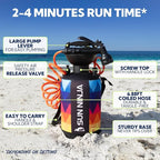 SUN NINJA Portable Shower, Camping Shower with 7 Mode Shower Head, Neoprene Cover Helps Keep Water Warm, High Pressure Hose, Easy to Carry