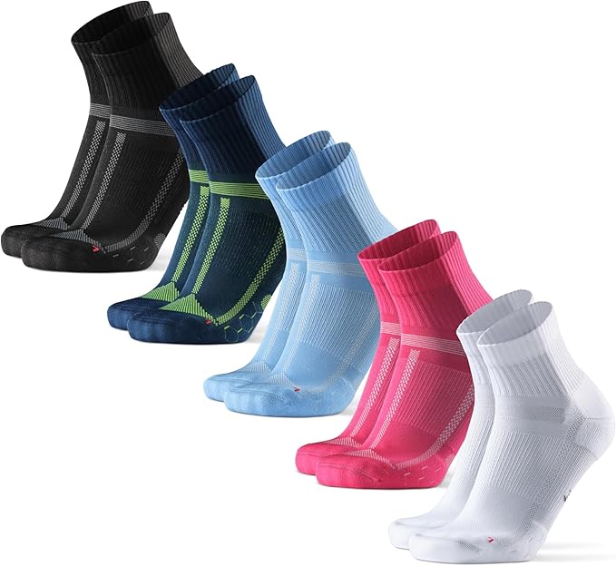 DANISH ENDURANCE Ultra-Comfort Quarter Running Socks - 3 or 5 Pack