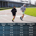 Compression Running Socks 3 Pairs, Cushion Crew Socks, Anti-Blister Moisture Wicking Athletic Hiking Basketball Socks