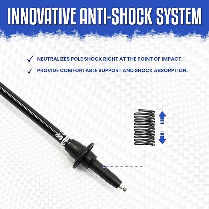 Lucern 5.7 oz Extreme Ultra Lightweight Anti-Shock Carbon Trekking Poles - Incredibly Durable, Supremely Comfortable, Optimally Safe, Fit Carry-on Luggage. Ideal for Backpacking, Long Hiking.