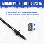 Lucern 5.7 oz Extreme Ultra Lightweight Anti-Shock Carbon Trekking Poles - Incredibly Durable, Supremely Comfortable, Optimally Safe, Fit Carry-on Luggage. Ideal for Backpacking, Long Hiking.