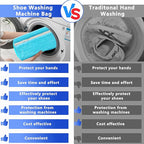 2Pcs Reusable Shoe Washing Machine Bag for Washer and Dryer:Free Up Hands, Prevent Deformation,shoe bag with Zipper Protection Design, Use for all Shoes,Sports Shoes