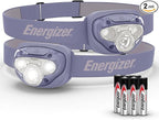 Energizer LED Headlamp PRO (2-Pack), IPX4 Water Resistant Headlamps, High-Performance Head Light for Outdoors, Camping, Running, Storm, Survival LED Light for Emergencies (Batteries Included)