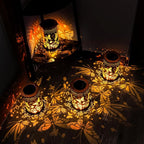 Boho Solar Lanterns Outdoor 2 Pack - Birthday Gifts for Women Mom Grandma Metal Hanging Solar Powered Unique Garden Decorative LED Lights for Outside Yard Patio Lawn Porch Decor(Butterfly)