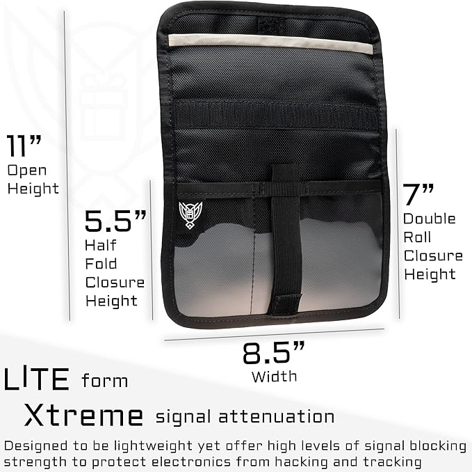 Xtreme Sight Line ~ AQUA RT Dry Bag~ Water-Proof Faraday Dry Bag for Laptops, Tablets, and Mid-Size Electronics ~ Small LITE Faraday Bag Combo ~ Multicam Camo