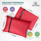 Stuffable Camping Pillow Sack (Large, Red) - 12 x 17 - Camping Essentials for Hiking, Backpacking and Travel Essentials - Sold Empty Bring Your Own Stuffing
