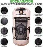 Kanarra 90L Waterproof Backpack for Camping, Hiking, Mountaineering, Backpacking, Hunting, Fishing, Canoeing, Outdoor Activities, The Wet Outdoors - Large Capacity, Roll Top Closure, Tan