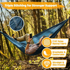 NATUREFUN Ultra-Light Travel Camping Hammock | 300kg Load Capacity,Breathable,Quick-Drying | 2 x Premium Carabiners,2 x Nylon Slings Included | Outdoor Indoor Garden