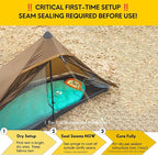 LANSHAN Ultralight Tent 3-Season Backpacking Tent for 1-Person or 2-Person Camping, Trekking, Kayaking, Climbing, Hiking