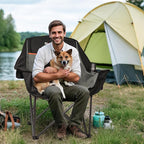 2 Pack Big Heavy Duty Camping Chairs with Cooler Bags, XL Fully Padded Folding Portable Camping Chairs for Adults, Oversized Outdoor Patio Lawn Chair with Arm Cup Holder Supports 450lbs