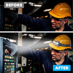 Skywin Hard Hat Light, Headlamp Rechargeable, Lightweight USB, XPG+COB 3 LED 200 Lumen Camping Helmet Light for Adults with Red Light IP44 Waterproof