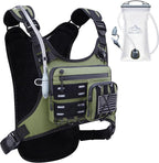 Running Vest with 2L Water Bladder, USA Original Patent, Lightweight Adjustable Chest Pack with Gear Holder, Reflective Running Hydration Vest for Women Men for Marathon