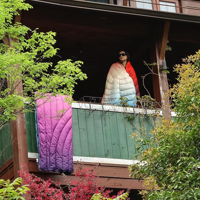 Camping Blanket,Lightweight Puffy Printed Camping Blanket Packable Outdoor Blanket for Camping,Traveling, Stadium, Hiking, Picnics