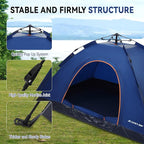 1/2/3/4 Person Tents Waterproof&Windproof Family Tents Camping-Tent,Lightweight Portable Pop Up Tent for Camping,Hiking,Mountaineering or Beach Easy to Set Up Adventures Carry Bag