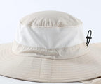 Home Prefer Outdoor UPF50+ Mesh Sun Hat Wide Brim Fishing Hat with Neck Flap Sun Hat for Men Women