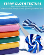 Antfuny 6 Packs Oversized 72x40 Inch Stripe Beach Towel Thin Set Extra Large XL Big Clearance Soft Super Pool Travel Bath Swim Camping Accessories Essentials Towels Bulk Men Women Adults Gift