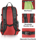 WATERFLY Lightweight Packable Hiking Backpack: 30L Foldable Travel Daypack Ultralight Camping Day Pack for Woman Man