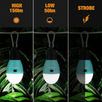 EverBrite Rechargeable Camping Light, Portable Tent Lantern, 3 Lighting Modes, Hanging Tent Light Bulbs with Clip Hook for Hiking, Fishing, Backpacking, Emergency and More-Blue