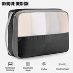 9 Set Compression Packing Cubes for Travel, Bonus Versatile Drawstring Backpack, Lightweight Luggage Organizer Bags, Sturdy Travel Accessories for Suitcase, Black