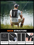 Chest Bag for Men with Expandable Accordion Structure, Running Vest for Outdoors, Chest Pack for Cycling, Hiking