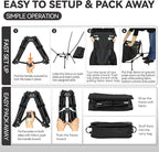 MARCHWAY Lightweight Folding High Back Camping Chair with Head Support, Stable Portable Compact for Outdoor Camp, Travel, Beach, Picnic, Festival, Hiking, Backpacking (Highback Black)