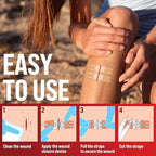 Emergency Wound Closure Strips - 2pk - Laceration Closure Kit - Stitchless & Easy to Use - Butterfly Bandages