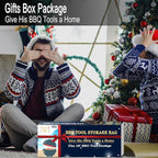 Grill Tool Storage, BBQ tools Bag (Oxford Cloth), Foldable Grilling Bag for Camping and Hiking BBQ. Gift for Men, Give Him a Home Tool.