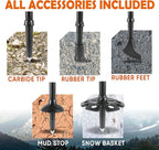 TREKOLOGY Trek-Z Cork Grip Trekking Poles – Lightweight Folding Hiking Poles, Adjustable Height, Compact Travel Design, Aircraft-Grade Aluminum Walking Sticks for Men & Women