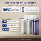 iSpring US31-BV Under Sink 3-Stage Water Filtration System for Drinking, Reduce Bacteria and Viruses, SGS-Tested Water Filter, High Capacity Water Filter System with Faucet