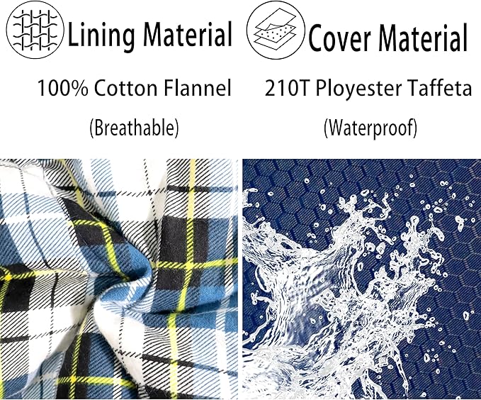 0 Degree Sleeping Bag 100% Cotton Flannel XXL for Adults Big and Tall Cold Weather Winter Zero Degree Camping,Free Compression Sack