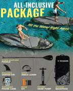 HEYBOARD Inflatable Stand Up Paddle Board 10'6"×32"×6" Standup Paddleboard with Premium SUP Accessories & Backpack, Non-Slip Deck, Waterproof Bag, Leash, Paddle, Hand Pump