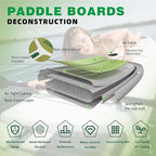 11 ft Extra Wide Inflatable Paddle Board with Accessories, Stand Up Paddleboard for 2 Person, All Around SUP Board for Adults, Fishing, Yoga