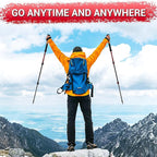 TheFitLife Trekking Poles - Lightweight 7075 Aluminum Hiking Sticks with Cork Grips, Adjustable Telescopic Design, Metal Flip Lock for Men & Women - Perfect for Hiking, Walking, Camping & Backpacking