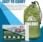 Emergency Blankets Mylar Thermal Blanket (4 Pack) of Space Blanket 82" x62''. Survival Blankets Heavy Duty Camping Gear, First Aid, Green