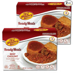 KJ Poultry Kosher Ready Meals - Beef Chulent & Kugel, MRE Meat Meals Ready to Eat, Shabbos Food (2 Pack) Prepared Entree Fully Cooked, Shelf Stable Microwave Dinner Travel, Military, Camping, Survival